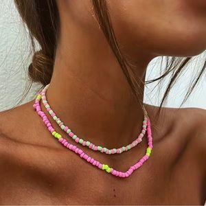 Summer sale!!!🛍️ Vintage Beach Style Purple Rice Beads & Starfish Necklace